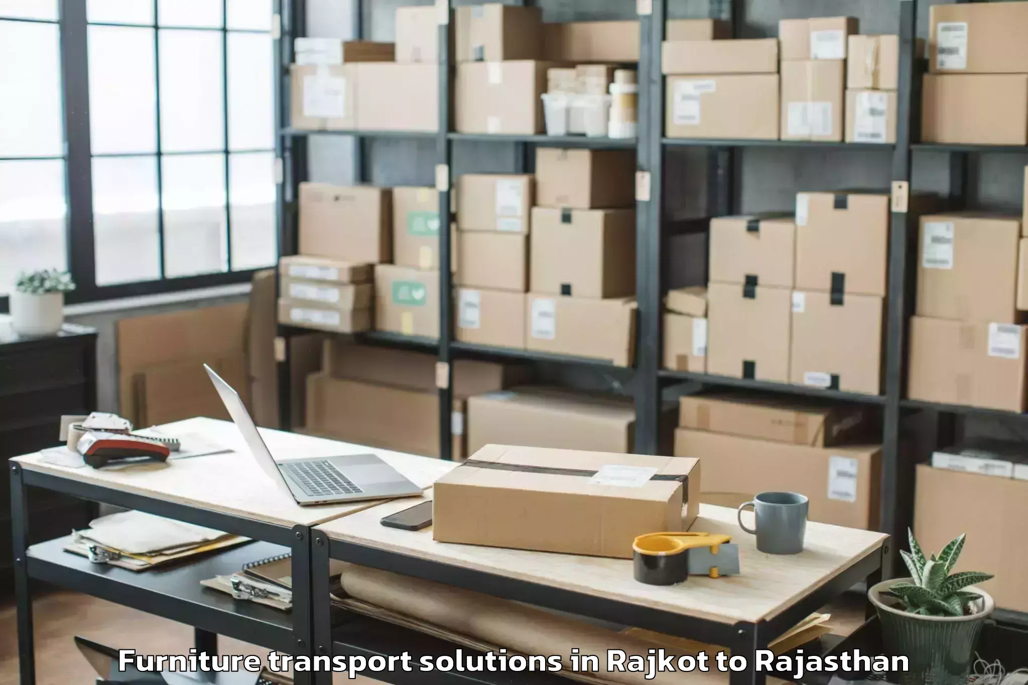 Book Rajkot to Bharatpur Furniture Transport Solutions Online